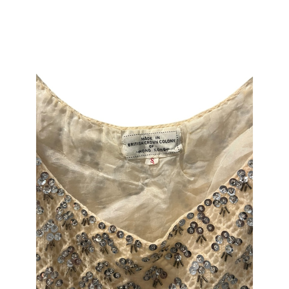 Vintage 1950's Sequins Top And Skirt Set Made In Hong Kong Size Small Cocktail - Picture 3 of 15